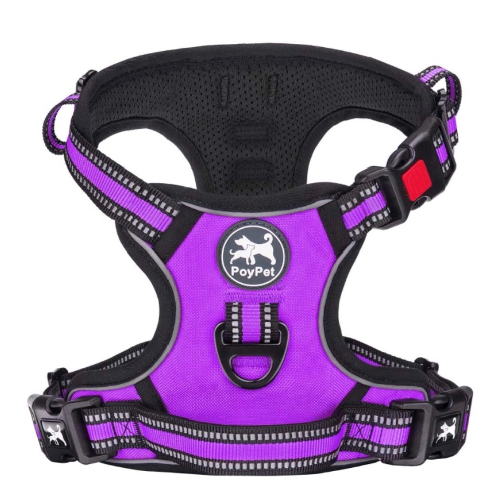 🎉HP | Purple No Pull Reflective Dog Harness 🐾